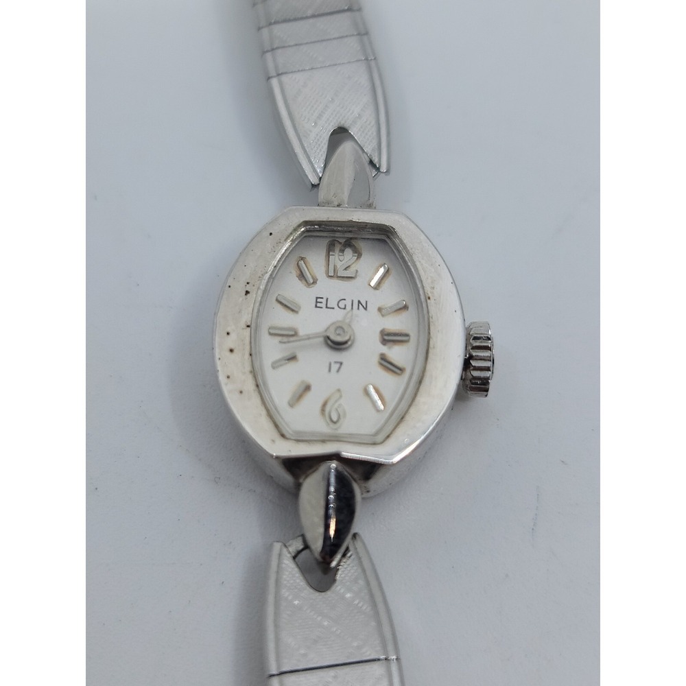 Vintage Elgin 17 Jewel Ladies Mechanical Wrist Watch Working Condition Original